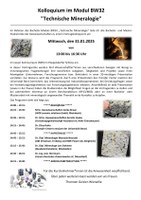 Vortragsreihe "Technische Mineralogie"